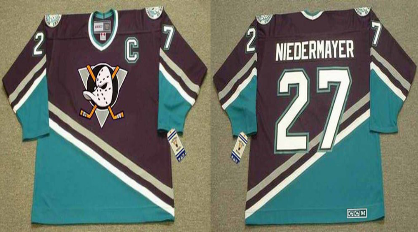 2019 Men Anaheim Ducks 27 Niedermayer black style #2 CCM NHL jerseys